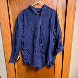 Ralph Lauren Navy Blue Button Down Shirt